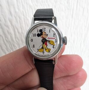 Vintage 50s Ingersoll Mickey Mouse Watch Walt Disney Productions
